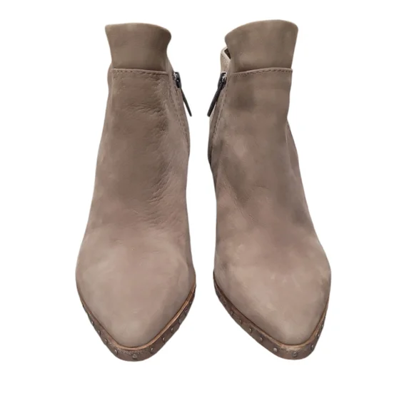 Mercer Edit Brown Suede Heeled Ankle Booties Size 6.5 - Picture 3 of 7